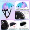 DINILEMU Kids Bike Helmet for Ages 3-5-8 Girls & Boys Adjustable Toddler Helmet for Skateboard Scooter Cycling Roller Skating Color Gradient Design with Knee and Elbow Pads Set view 2