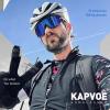 KAPVOE Polarized Cycling Glasses with 3 Interchangeable Lenses TR90 Sports Sunglasses Women Men view 2