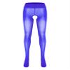 Daenrui Woman's Oil Glossy Pantyhose Tights Hollow Out Thigh High Suspender Stocking Footed Legging Type W One Size view 3