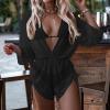 Black Women Micro Bikini Lace Swimsuit Micro Bikini Tankini Waist Trainer Body Shaper for Women XV L view 2