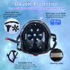 DINILEMU Kids Bike Helmet with DIY Stickers and Knee Pads Elbow Pads Wrist Guard Set for Ages 3-5-8 Toddler Boys Girls Helmet for Roller Skates Cycling Skateboarding Bicycle Scooter-White view 4