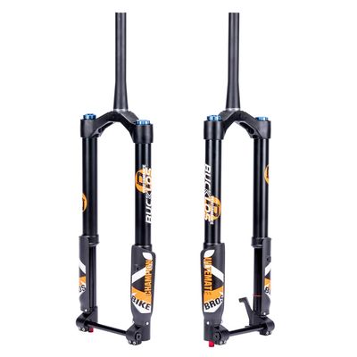 BUCKLOS Fat Tire 5.0 20 inch Air Electric Mountain Bike Inverted Suspension Fork, Thru Axle 15 * 150mm 140 Travel Rebound Adjustment Tapered Front Forks, for Snow Beach E-Bike MTB