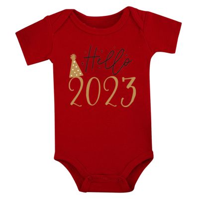 My First New Year Clothes Newborn Infant Baby Boy Girl New Year Outfits Red Letter Print Two Sweet (Red, 12-18 Months)