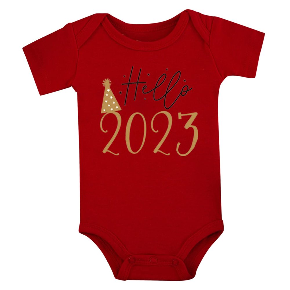My First New Year Clothes Newborn Infant Baby Boy Girl New Year Outfits Red Letter Print Two Sweet (Red, 12-18 Months)