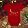 My First New Year Clothes Newborn Infant Baby Boy Girl New Year Outfits Red Letter Print Two Sweet (Red, 12-18 Months) view 2