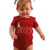 My First New Year Clothes Newborn Infant Baby Boy Girl New Year Outfits Red Letter Print Two Sweet (Red, 12-18 Months) view 3