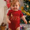 My First New Year Clothes Newborn Infant Baby Boy Girl New Year Outfits Red Letter Print Two Sweet (Red, 12-18 Months) view 4