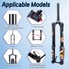 BUCKLOS 26/27.5/29 inch Electric Mountain Bike Air Suspension Inverted Downhill ForkThru Axle Boost 15x110mm Travel 140/180mm Rebound Adjust 1-1/8" Straight Tapered Disc Brake Bicycle Front Forks view 2