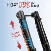 BUCKLOS 26/27.5/29 inch Electric Mountain Bike Air Suspension Inverted Downhill ForkThru Axle Boost 15x110mm Travel 140/180mm Rebound Adjust 1-1/8" Straight Tapered Disc Brake Bicycle Front Forks view 3