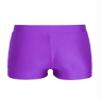 dPois Kids Girls V-Front Waistband Shorts Ballet Dance Shorts Bottoms Workout Running Jogging Activewear Purple 9-10 Years view 3