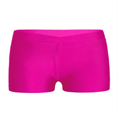 dPois Kids Girls V-Front Waistband Shorts Ballet Dance Shorts Bottoms Workout Running Jogging Activewear Rose 9-10 Years