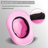 Jastore Kids Girls Boys Western Cowboy Cowgirl Hat with Buckle Belt Felt Fedora Hat (Hot Pink, 4-12 Years) view 3