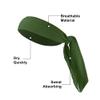 VOCOSTE 1 Pcs Adjustable Soft Sport Headband, Sweat Wicking Gym Tennis Tie Sweatband for Men Women, Green view 3