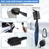 Bokon 5 Pcs Golf Cleaning Kit, Golf Towel, Retractable Golf Club Brush, Golf Club Groove Sharpener for U and V Grooves, Divot Repair Tool, Golf Accessories for Golf Ball Lover Gifts view 2