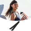 VOCOSTE 1 Pcs Adjustable Soft Sport Headband, Sweat Wicking Gym Tennis Tie Sweatband for Men Women, Black view 2