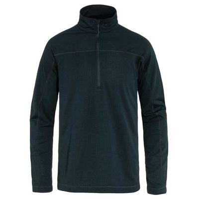Fjllrven Abisko Lite Men's Half Zip Fleece - Breathable, Comfortable, Lightweight Fleece Warmth - Hiking, Trekking, Dark Navy, X-Large