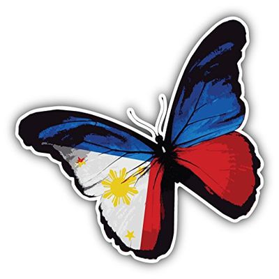 Philippines Butterfly Flag Car Bumper Sticker Decal