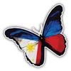 Philippines Butterfly Flag Car Bumper Sticker Decal view 1