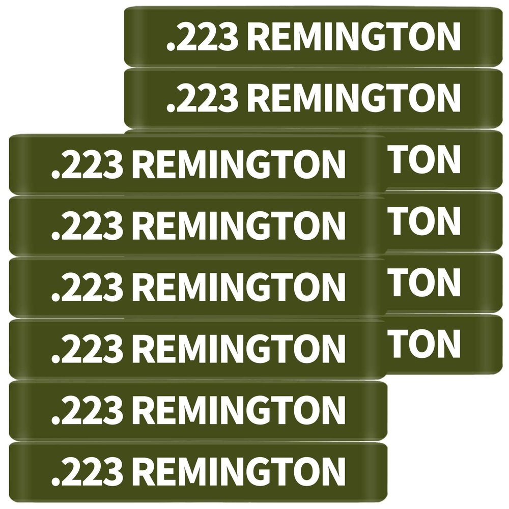 12 Pack Miaozhun .223 Remington Magazine Marking Bands .223 Magazine Caliber Identification(Army Green-White)