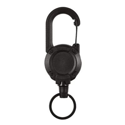 2023 New Outdoor Automatic Retractable Wire Rope Luya Tactical Keychain - Heavy Duty Carabiner Key Chains, Anti-Theft Multitool Carabiner Badge Holder for Camping, Fishing, Hunting (1 PC - Black)