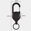 2023 New Outdoor Automatic Retractable Wire Rope Luya Tactical Keychain - Heavy Duty Carabiner Key Chains, Anti-Theft Multitool Carabiner Badge Holder for Camping, Fishing, Hunting (1 PC - Black) view 4