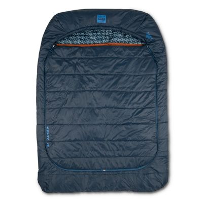 Kelty Tru.Comfort Doublewide 2P 20 Degree Sleeping Bag, Two Person, Synthetic Fill, Couples & Family Camping, Overlanding  Removable Blanket, Wider Than Queen Sized Bed, Updated 2023 (Pageant Blue)