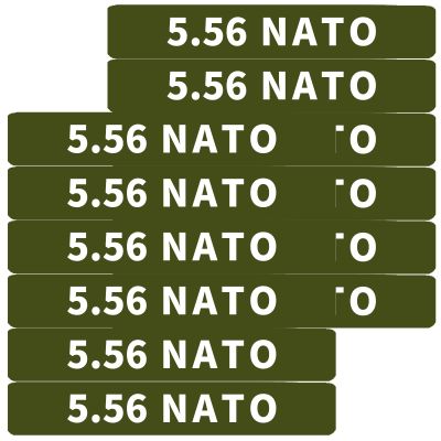 12 Pack Miaozhun 5.56 NATO Magazine Marking Bands 5.56 Magazine Caliber Identification(Army Green-White)