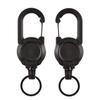 2023 New Outdoor Automatic Retractable Wire Rope Luya Tactical Keychain - Heavy Duty Carabiner Key Chains, Anti-Theft Multitool Carabiner Badge Holder for Camping, Fishing, Hunting (2 PCS - Black) view 1
