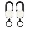 2023 New Outdoor Automatic Retractable Wire Rope Luya Tactical Keychain - Heavy Duty Carabiner Key Chains, Anti-Theft Multitool Carabiner Badge Holder for Camping, Fishing, Hunting (2 PCS - White) view 1