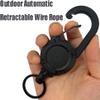 2023 New Outdoor Automatic Retractable Wire Rope Luya Tactical Keychain - Heavy Duty Carabiner Key Chains, Anti-Theft Multitool Carabiner Badge Holder for Camping, Fishing, Hunting (2 PCS - White) view 2