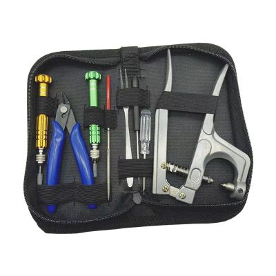 kowaku Badminton Racket Stringing Tool Set - Grommet Replacement Pliers, String Protector, Universal Stringing Clamp for Racket Repair & Maintenance