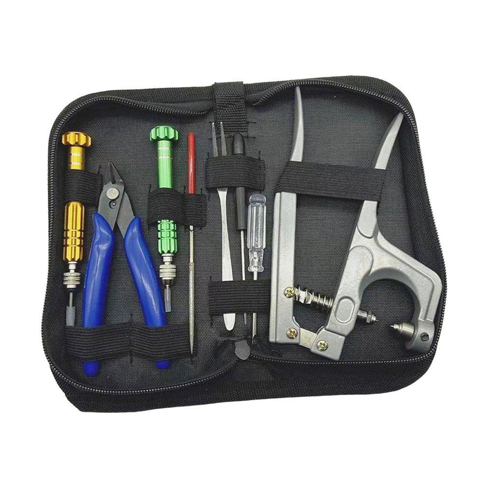 kowaku Badminton Racket Stringing Tool Set - Grommet Replacement Pliers, String Protector, Universal Stringing Clamp for Racket Repair & Maintenance