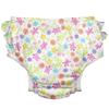i play. by green sprouts Reusable, Eco Snap Ruffled Swim Diaper with Gussets, UPF 50, 4T, White Turtle Floral, Patented Design, STANDARD 100 by OEKO-TEX Certified view 1