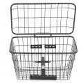 Bike Basket, Portable Heavy Duty Foldable Universal Rear Basket for Mobility Scooters Proof Wire Mesh Detchable Front Knee Scooter Basket Accessory for Road Bike, Folding Bike