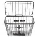 Bike Basket, Portable Heavy Duty Foldable Universal Rear Basket for Mobility Scooters Proof Wire Mesh Detchable Front Knee Scooter Basket Accessory for Road Bike, Folding Bike