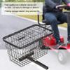 Bike Basket, Portable Heavy Duty Foldable Universal Rear Basket for Mobility Scooters Proof Wire Mesh Detchable Front Knee Scooter Basket Accessory for Road Bike, Folding Bike view 3
