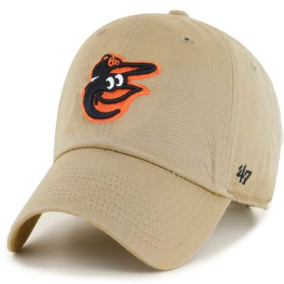 '47 New York Yankees Adjustable Cap Clean Up MLB, Baltimore Orioles Khaki, One Size