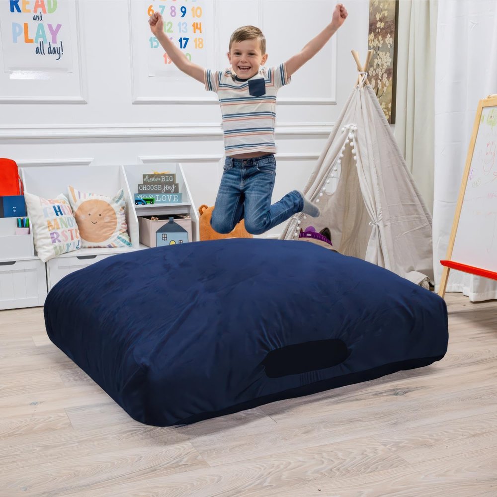Foamma Crash Pad (60 X 60) (5 Ft X 5 Ft) Sensory Crash Pad with Foam Blocks for Autistic Kids, Soft Fabric & Washable Cover Ideal for Kids and Adults to Jump, Play, or Relax