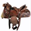 Western Barrel Saddle Horse Racing Show Cross Decorated Pleasure Trail Floral Tooled Leather Cowboy TACK 15 16 17 18 (16 Inch) view 2