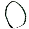 Equitem Leather Equestrian Horse Neck Strap (Black and Teal, 50") view 1