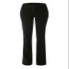Design by Olivia Women's High Waist Comfy Stretchy Bootcut Two Button Trouser Office Pants Black 3XL view 1
