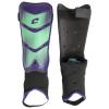 Champro League Soccer Shin Guards with Padded Ankle, Small, Purple view 1