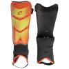 Champro League Soccer Shin Guards with Padded Ankle, Large, Fire Red view 1