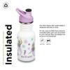 Klean Kanteen Classic Kid's Water Bottle with Sport Cap - Durable Stainless Steel Water Bottle for Children 4 & Older - Dishwasher-Safe & BPA-Free - Mermaids, 12 oz view 3