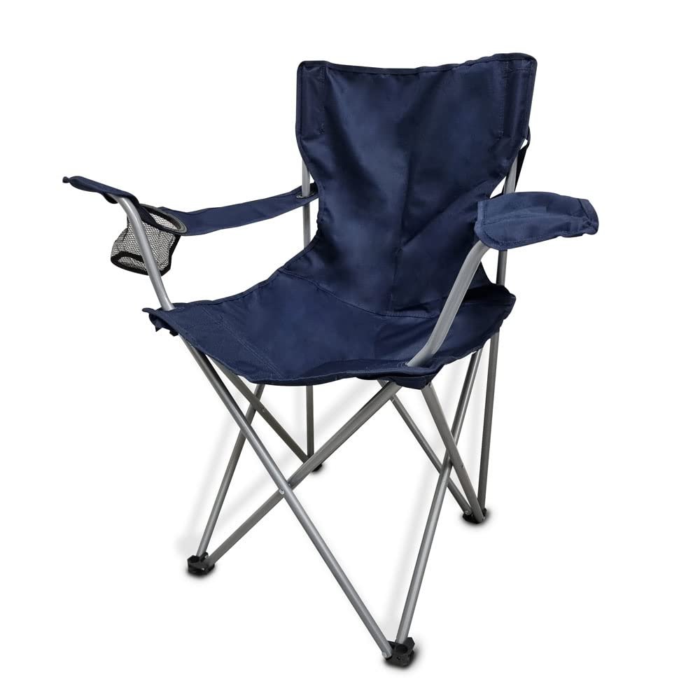 SEDLAV Camping Chair, Folding Camp Chair with Built-in Cup Holder, Portable Camping Chair, Foldable Chair for Camping, Outdoors, Lawn, Sports, Tailgating, Backyard, Beach