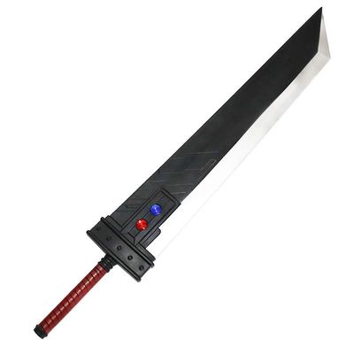57" Fantasy Foam Swords, Anime Cosplay S Words, Buster Swords, PU Foam Zweihander Broad Swords (57" Black/Silver)