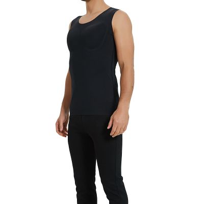 Fake Muscles Shaper Underwear Stealth Tank Tops for Pectorals, Biceps and Triceps,A,L