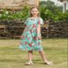 21KIDS Girls Floral Maxi Dress Kids Casual Short Sleeve Tshirt Dress with Pockets,Light Green, 14 Years view 3