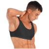 YONGHS Mens Sexy Crisscross Back Sleeveless Muscle Half Tank Top Vest T-Shirts Sports Bras Crop Tops 4# Black Medium view 3