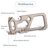 Hamans Keychain Holder Anti-Lost Quick Release Bottle Opener Wrench Screwdriver Titanium Keychain with Key Ring view 2